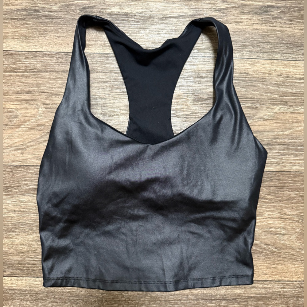 Fabletics Faux Leather Bra Tank size Small
